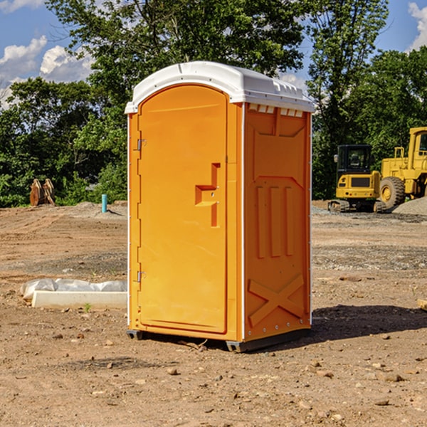 can i customize the exterior of the porta potties with my event logo or branding in Claridge